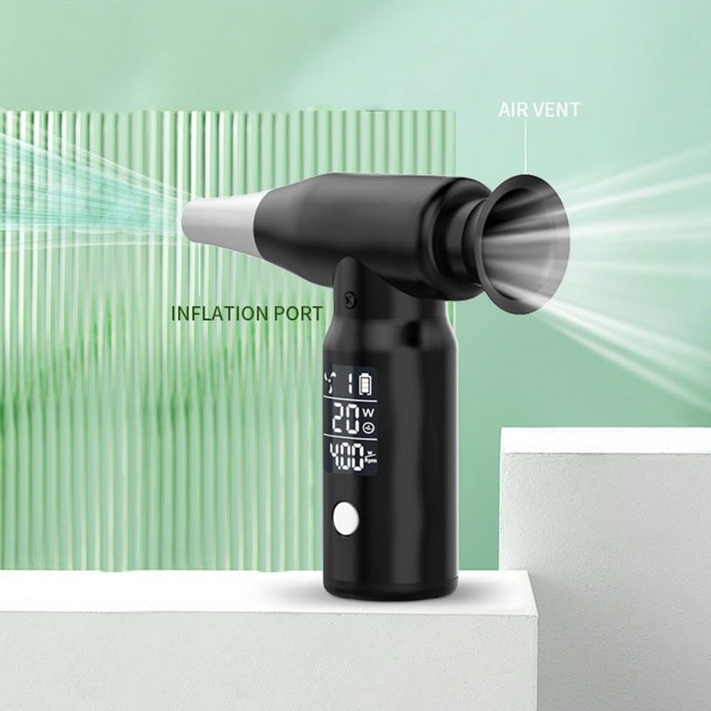 Derovan Mini Turbo Fan & Jet Blower – USB‑C Rechargeable, Up to 130,000 RPM, 3-Speed Handheld Air Duster for Dust, Cars & Electronics - Image 4