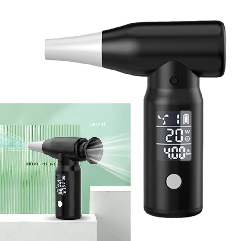 Derovan Mini Turbo Fan & Jet Blower – USB‑C Rechargeable, Up to 130,000 RPM, 3-Speed Handheld Air Duster for Dust, Cars & Electronics - Image 2