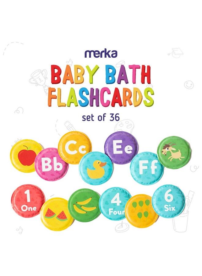merka Bath Books For Toddlers Bath Letters And Numbers For Toddlers Set Of 36 Floating Flashcards Abcs And Numbers Learning Activities For Babies And Preschool Kids  - Image 3