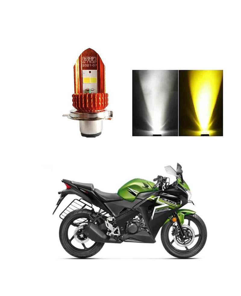 PRIKNIK Led Headlight Bulb 30W Two Color White/Yellow Light H4 Lamp Compatible With H-onda CBR 150R - Image 4