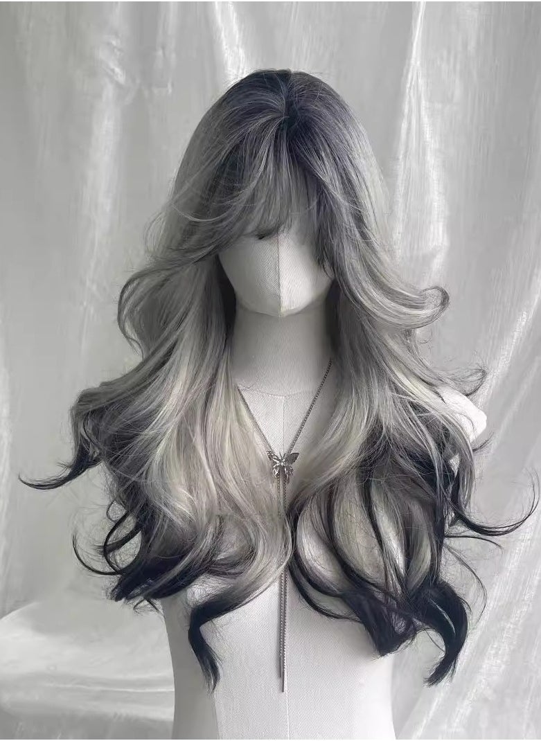 Galactic Veil Lolita Wig - Multi-Level Curls with Meteor Swirl Gradient  Adjustable Maidcore Cosplay Hairpiece