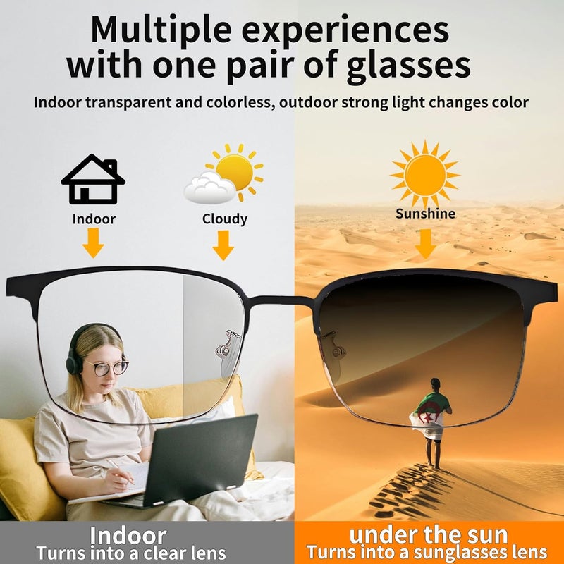 Ai Translation Smart Glasses with Chat GPT Bluetooth for Men Women with 140 Language Color-Change Lens Clear Headphone with Speaker Sunglasses,Travel Meeting Trade Business - Image 4