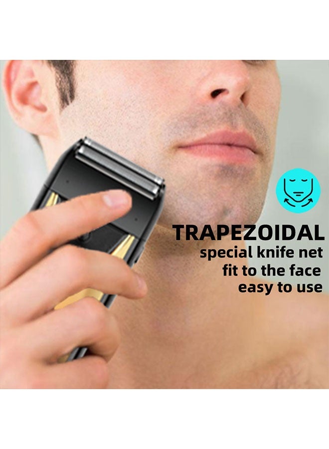 Electric Shaver for Men, Double Foil Shaver for Face and Head, Head Shaver for Bald Men, Hair Cutting Machine for Men Fathers Husband, Barber Supplies, Gold - Image 3