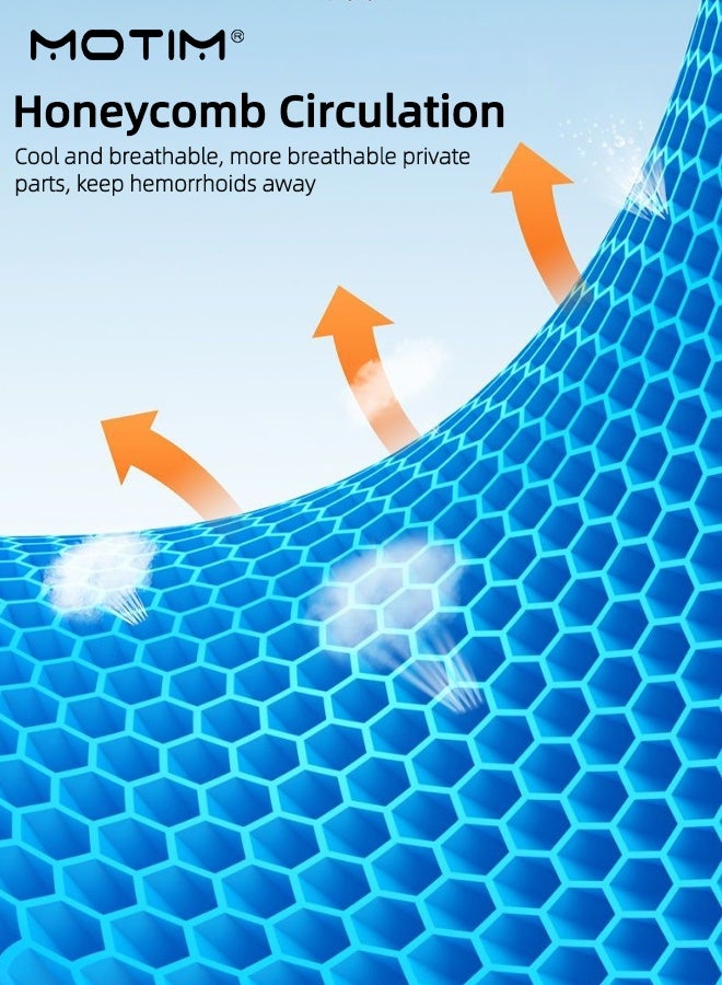 Motim Gel Enhanced Car Seat Cushion, Breathable Car Seat Pad with Non-slip Cover, Cooling Seat Cushion, Suitable for Office Chair, Car Seat, Home and Traveling - Image 3