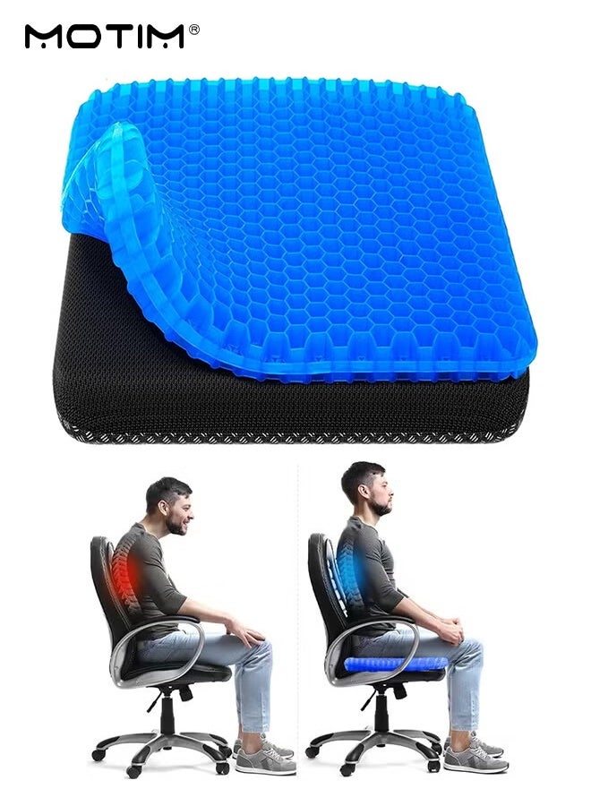 Motim Gel Enhanced Car Seat Cushion, Breathable Car Seat Pad with Non-slip Cover, Cooling Seat Cushion, Suitable for Office Chair, Car Seat, Home and Traveling - Image 1