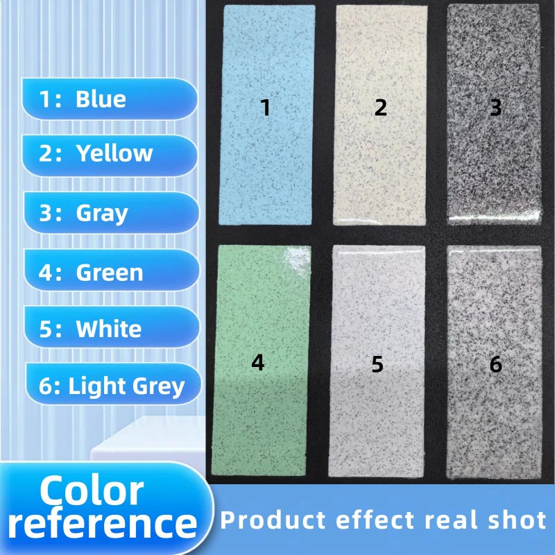 Myting Epoxy Colored Sand Floor Paint, Epoxy Floor Paint High Gloss Marble Effect Coating for Indoor and Outdoor, Wear-resistant and non-slip Self-leveling Coating Gray 35OZ(1KG) - Image 4