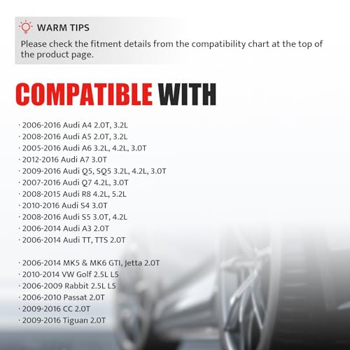 NPAUTO استبدال حزمة ملف الإشعال لسيارات التوربو 2.0 2.0T 3.2L أودي A4 A5 A6 A3 Q5 SQ5 Q7 S4 S5، فولكس فاجن باسات جيتا GTI CC تيغوان 2006 2007 2008 2009 2010 2011 2012 2013 2014 2015 2016، 06E905115E UF529، 4 قطع - Image 3