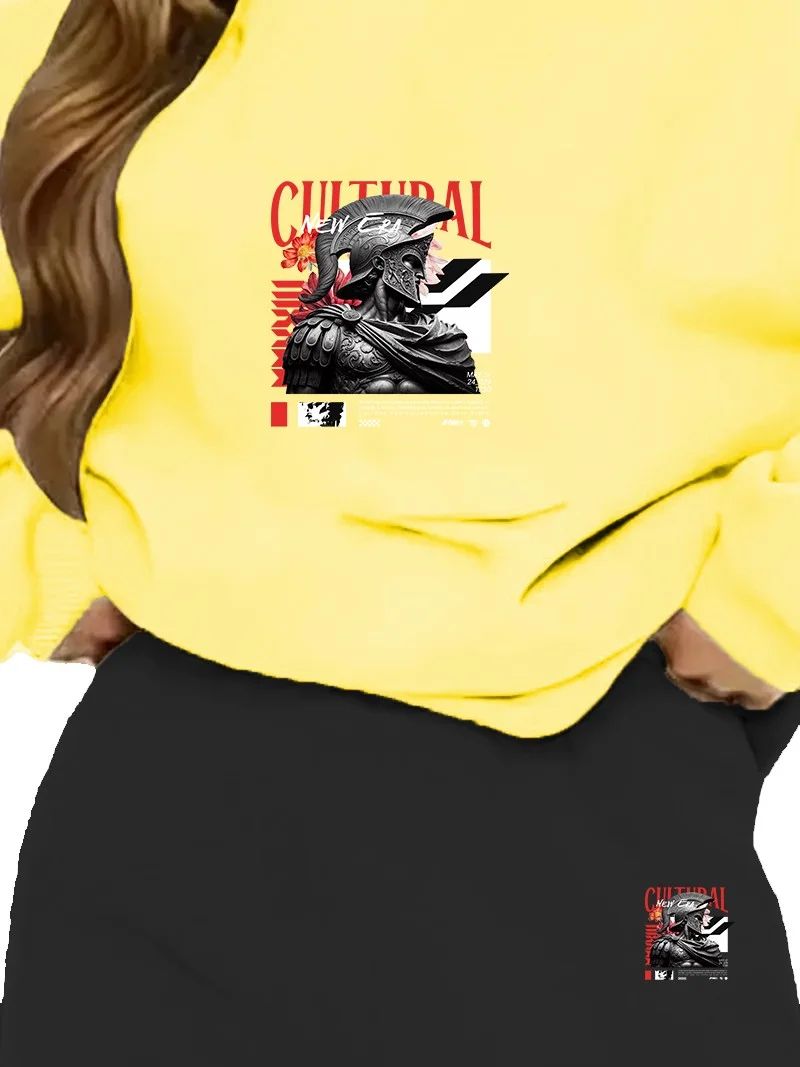 دوغ فش Tracksuit Oversize Nomorehustle Printed Tracksuit,lover,couple Combination Yellow