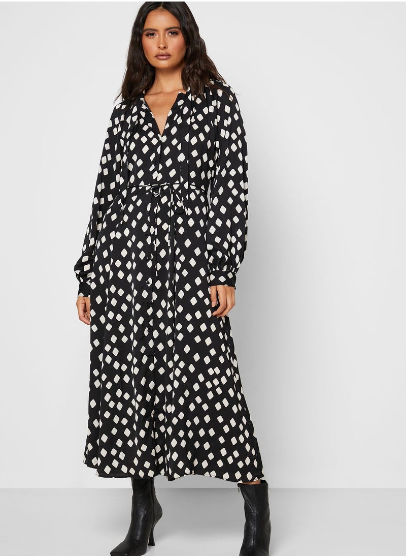Printed Shirt Dress