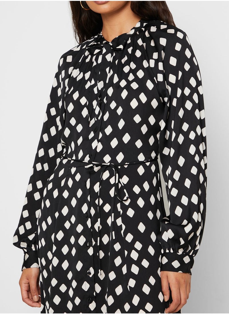 Printed Shirt Dress
