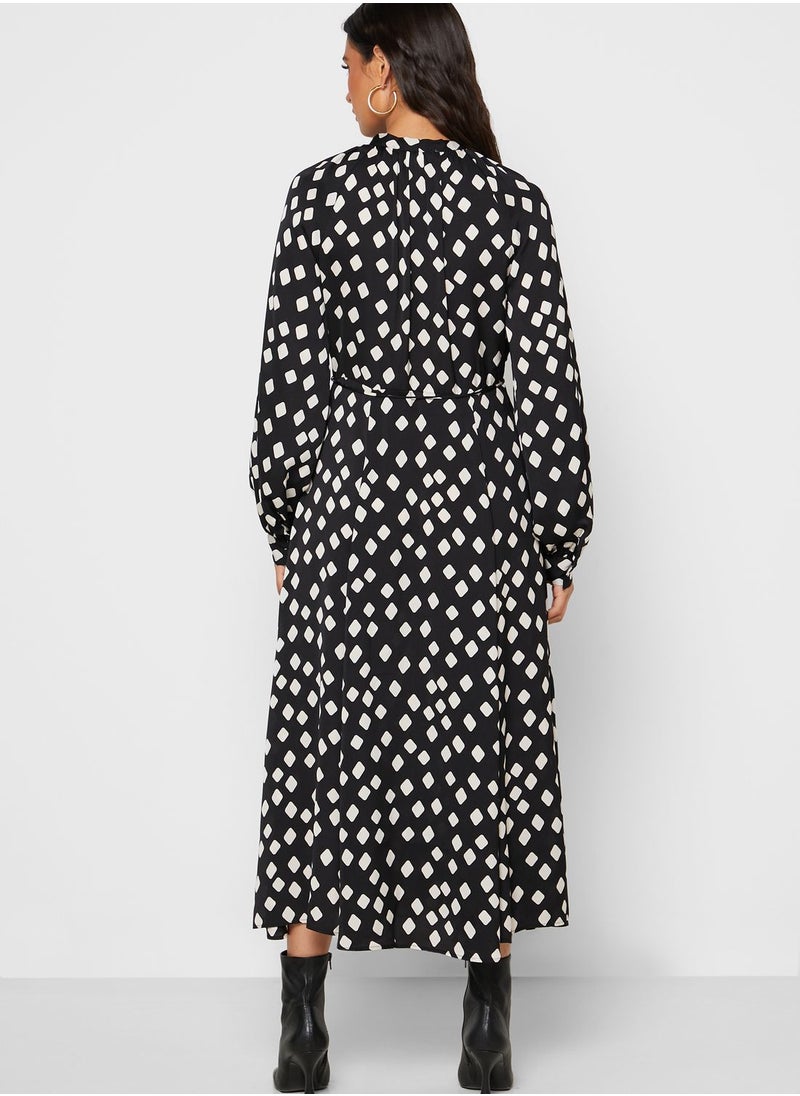 Printed Shirt Dress