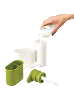 GTC GTC® Plastic Self Sink Drainer Dishwasher Sanitizer Liquid Dispenser and Sponge Holder (IT N - 760-2) Green  - Image 2