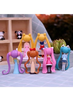 Generic 6PCS Mini Gril Action Figure Set, Mini Model Statue Figure Toy, Cartoon Realistic Model Ornament, High Quality Cartoon Figure Toy for Collection, Decoration  - Image 2