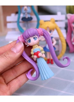 Generic 6PCS Mini Gril Action Figure Set, Mini Model Statue Figure Toy, Cartoon Realistic Model Ornament, High Quality Cartoon Figure Toy for Collection, Decoration  - Image 3