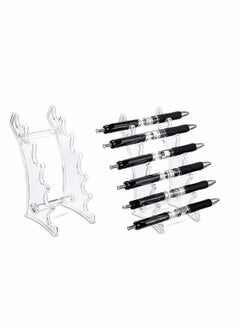 KASTWAVE 2 PCS Pen Display Stand Makeup Brush Display Stand 6 Slots Brush Holder Pen Holder Cosmetic Organizer for Pen, Eyebrow Pencil, Makeup Brush, Nail Brush Home Office or Store  - Image 1