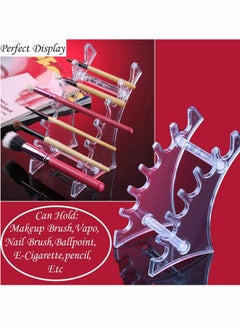 KASTWAVE 2 PCS Pen Display Stand Makeup Brush Display Stand 6 Slots Brush Holder Pen Holder Cosmetic Organizer for Pen, Eyebrow Pencil, Makeup Brush, Nail Brush Home Office or Store  - Image 3