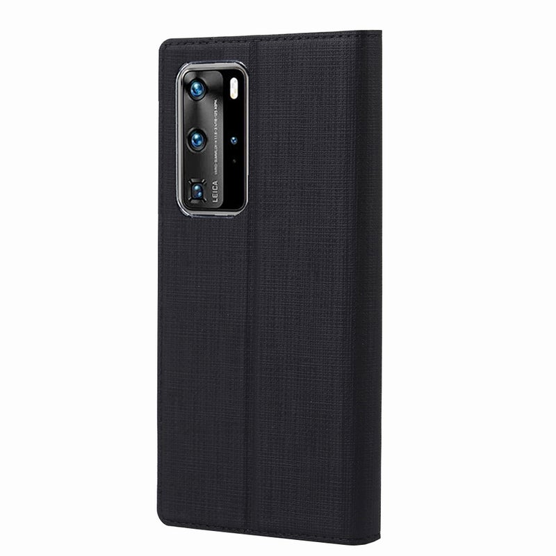 HuHa Case Cover For Huawei P40 Pro ViLi DMX-54 Shockproof TPU + PU Leather View Window Magnetic Attraction Horizontal Flip Protective Case with Card Slots & Holder & Sleep / Wake-up(Black) - Image 3