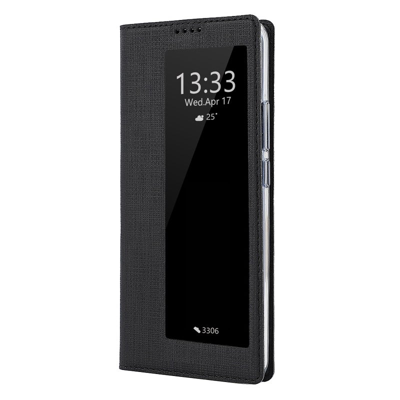 HuHa Case Cover For Huawei P40 Pro ViLi DMX-54 Shockproof TPU + PU Leather View Window Magnetic Attraction Horizontal Flip Protective Case with Card Slots & Holder & Sleep / Wake-up(Black) - Image 2