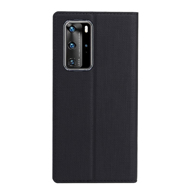 HuHa Case Cover For Huawei P40 Pro ViLi DMX-54 Shockproof TPU + PU Leather View Window Magnetic Attraction Horizontal Flip Protective Case with Card Slots & Holder & Sleep / Wake-up(Black) - Image 4