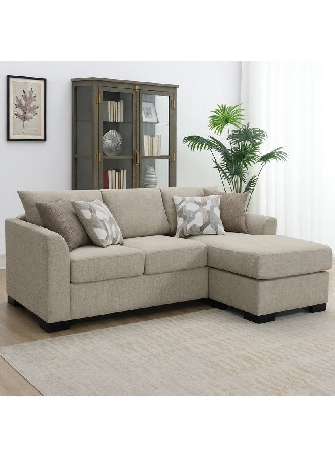 Home Box أريكة ركنية يمكن تحويلها إلى سرير 3 مقاعد بيلمنت مع مرتبة مصنوعة من فوم الذاكرة و4 وسائد 90 x 87.5 x 212 سم - Image 5