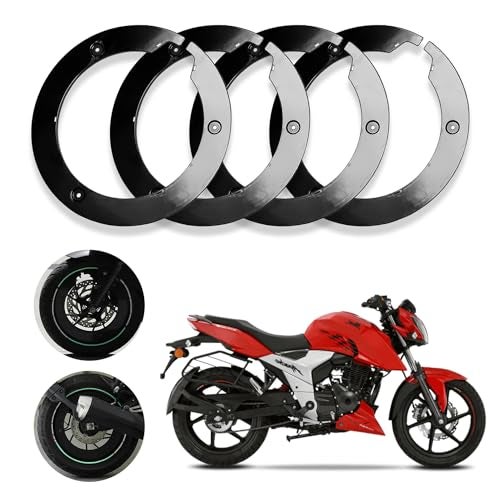 Asryd Bike Wheel Cover for 17 inch Wheel for Apache RTR 160 4V & Universal Bike (Not Suitable for Dominar) Black - Image 2