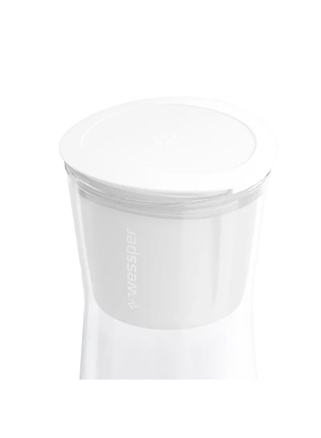 Wessper K1 Borosilicate Water Filter Carafe with Actitex™ Disc Filter 1L - WHITE - Image 4
