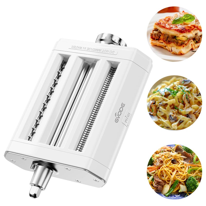 3 in 1 Pasta Maker Machine for KitchenAid Includes Spaghetti Cutter Pasta Roller and Fettuccine Cutter Pasta Machine Noodle Maker Pasta Maker by Gvode