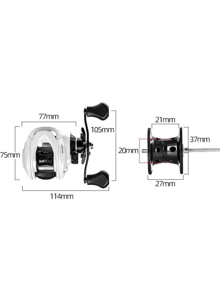 Valkyrie - AW200 Right Hand Baitcasting 8kg Max Magnetic Brake 6.3:1 Spinning Rod Fishing Machine Motor - Image 1