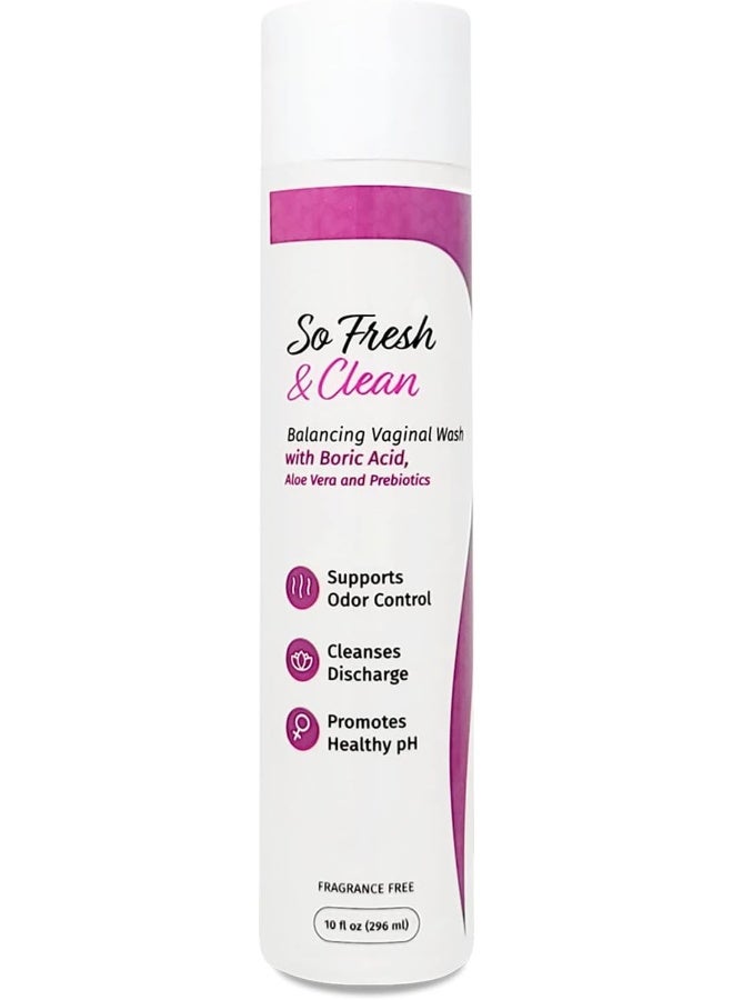 NutraBlast So Fresh & Clean | pH Balance Feminine Wash with Boric Acid | Supports Odor Control | Cleanses Discharge | Promotes Healthy pH (10 fl oz) - Image 2