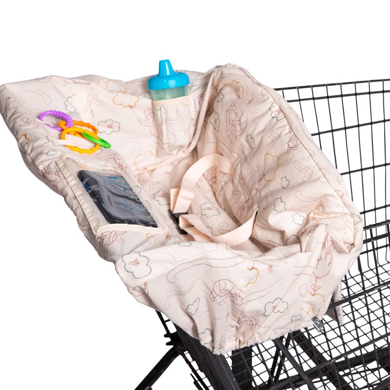 J.L. Childress Disney Baby by J.L. Childress Shopping Cart & High Chair Cover for Baby, Kids, & Toddler - Cover for Grocery Carts & Restaurants, for Boys & Girls, Universal Fit - Winnie The Pooh - Image 1
