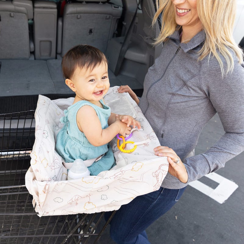 J.L. Childress Disney Baby by J.L. Childress Shopping Cart & High Chair Cover for Baby, Kids, & Toddler - Cover for Grocery Carts & Restaurants, for Boys & Girls, Universal Fit - Winnie The Pooh - Image 2