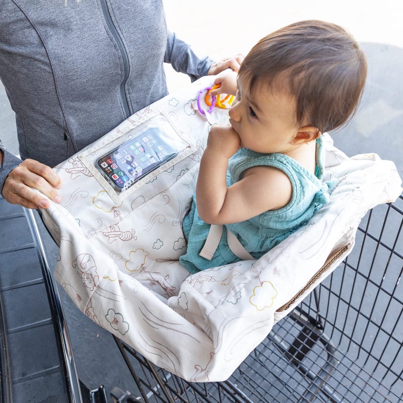 J.L. Childress Disney Baby by J.L. Childress Shopping Cart & High Chair Cover for Baby, Kids, & Toddler - Cover for Grocery Carts & Restaurants, for Boys & Girls, Universal Fit - Winnie The Pooh - Image 3