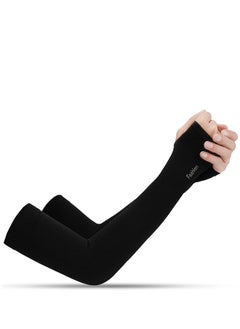 Generic 1 Pair Cooling Arm Sleeves UV Protective Absorbent Arm Cover for Outdoor Cycling Driving Running  - Image 1