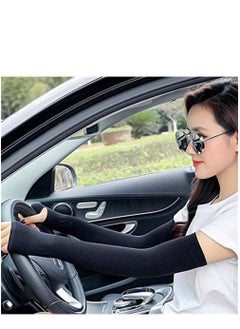 Generic 1 Pair Cooling Arm Sleeves UV Protective Absorbent Arm Cover for Outdoor Cycling Driving Running  - Image 4