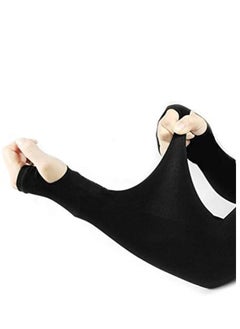Generic 1 Pair Cooling Arm Sleeves UV Protective Absorbent Arm Cover for Outdoor Cycling Driving Running  - Image 2