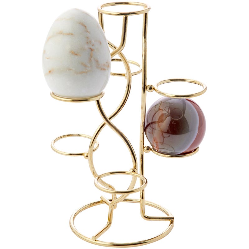 Bard's Gold-toned Egg Stand/Holder, 7 Egg Display, 1.375" Diameter - Image 2