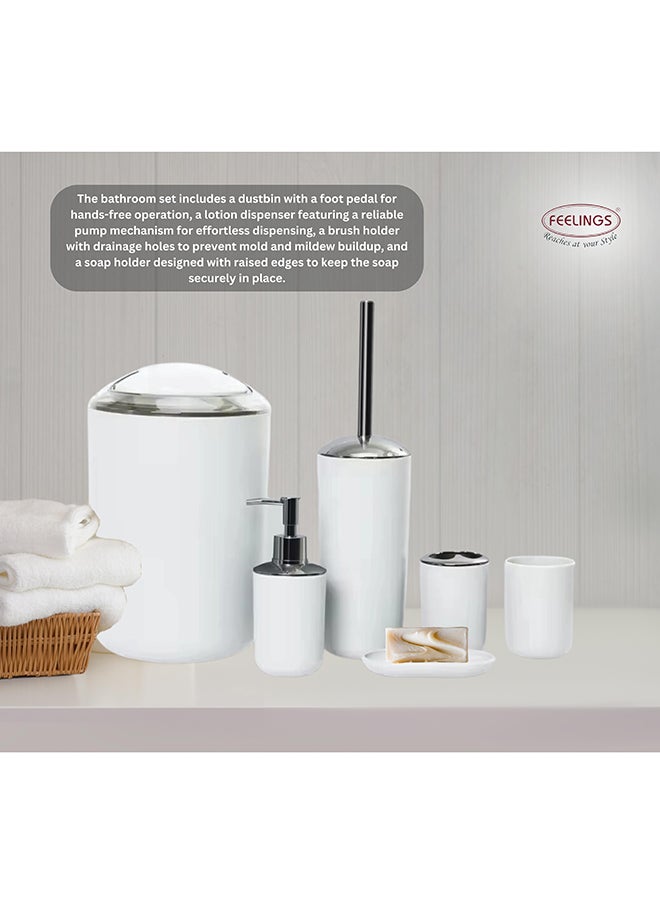 Feelings Feelings Bathroom 6Pcs Set White  - Image 4