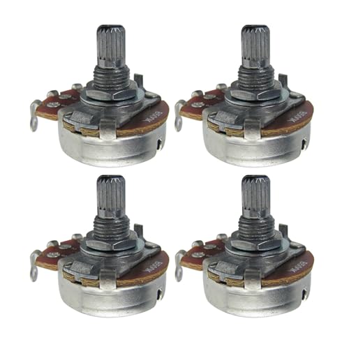 FLEOR 4pcs Full Size 15mm Shaft Guitar Tone Pot B500K Linear Taper Potentiometer with Bayonet - Image 1
