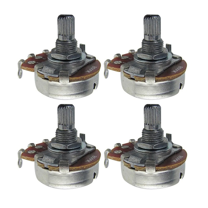 FLEOR 4pcs Full Size 15mm Shaft Guitar Tone Pot B500K Linear Taper Potentiometer with Bayonet - Image 5