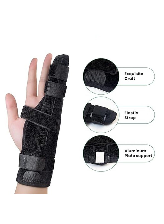 Hand Brace with Finger Support Finger Brace Pinky Finger Splint Brace Boxing Fracture Splint Two Finger Splint Boxer Finger Brace for Wrist and Hand, Metacarpal Splint for 4th or 5th Finger (Large) - Image 3