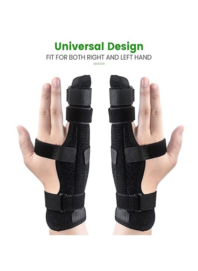 Hand Brace with Finger Support Finger Brace Pinky Finger Splint Brace Boxing Fracture Splint Two Finger Splint Boxer Finger Brace for Wrist and Hand, Metacarpal Splint for 4th or 5th Finger (Large) - Image 4