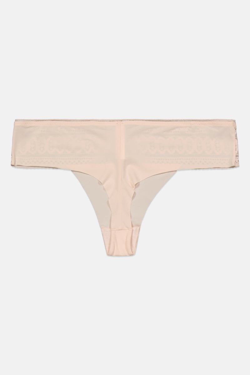 Etam Women Textured Pull On Panties, Pink  - Image 2