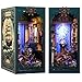 ISSEVE Book Nook Kit DIY 3D Wooden Puzzle Dollhouse Booknook for Adults Tiny Miniature House Kit Bookshelf Decor with LED Light and Dust Cover for Family and Friends Sea Maze - Image 4