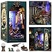 ISSEVE Book Nook Kit DIY 3D Wooden Puzzle Dollhouse Booknook for Adults Tiny Miniature House Kit Bookshelf Decor with LED Light and Dust Cover for Family and Friends Sea Maze - Image 2