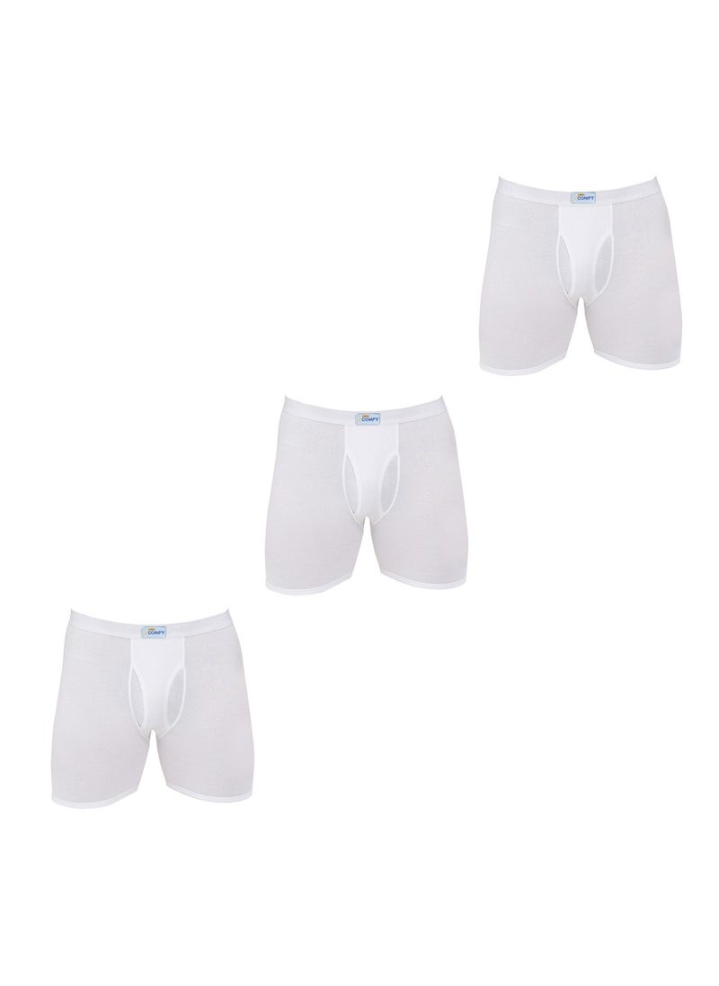 Amul comfy - Men's Cotton Solid Men Boxer (Pack of 3) - White - Image 1