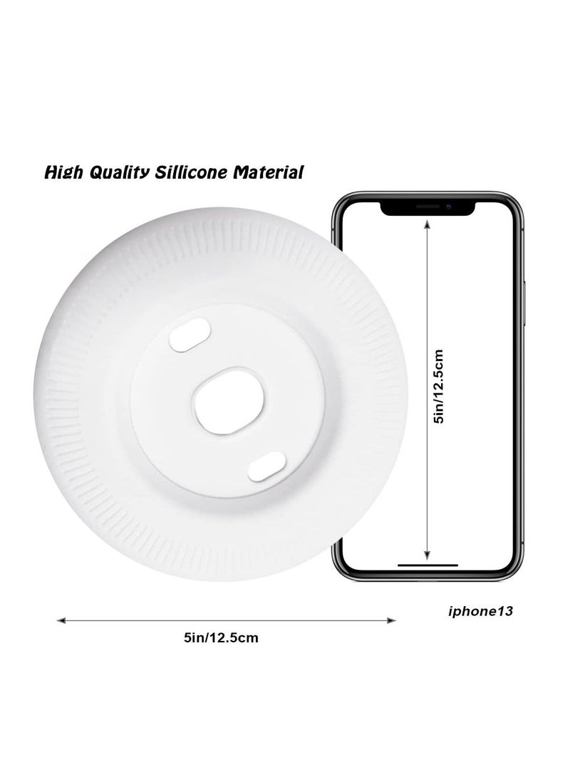 Silicone Wall Plate Cover Compatible with Google Nest Thermostat, Fingerprint Resistant Bracket Mount Trim Kit for Nest Thermostat, Complementary Design Easy to Install Backplate for Home, White  - Image 2