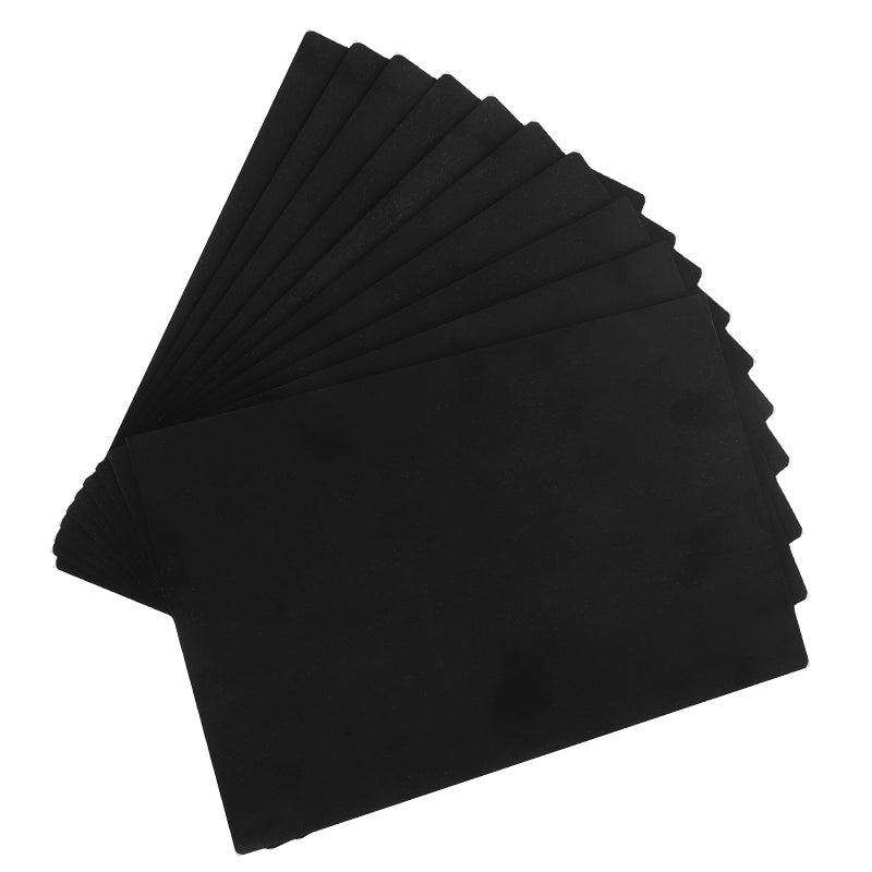 10pcs Craft Sheets: Thick Paper Set for DIY Crafting Preschoolers Classroom Scrapbooking for Cosplay Costume Model Making Black - Image 1
