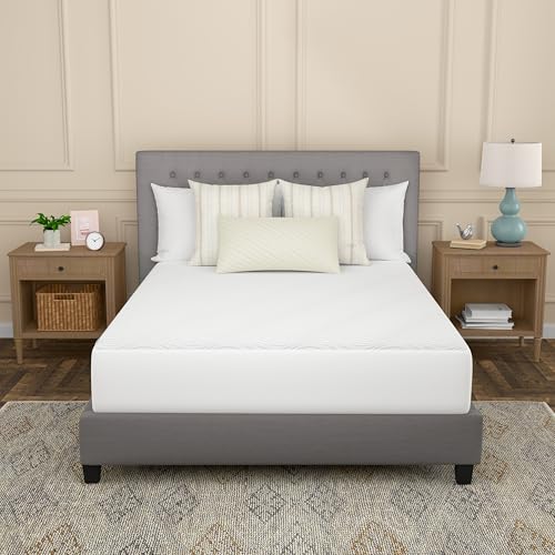 Sealy Complete Protection Waterproof Stain Protection Soft Comfort Top PerfectGrip Stretch Sidewalls Machine Washable Fitted Mattress Protector, Twin Size, White - Image 1