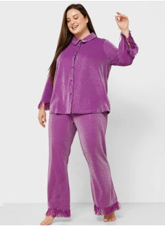 CHELSEA PEERS Printed Shirt & Pyjama Set  - Image 1