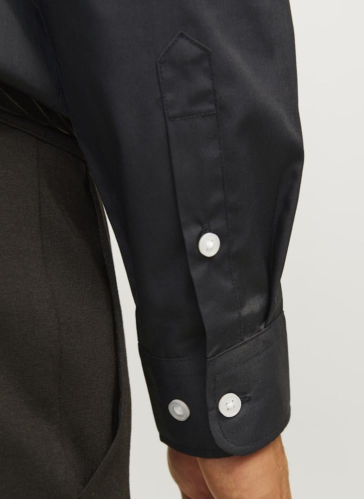 ج ج ريبل قميص بأكمام طويلة بقصة ضيقة بلون سادة - Image 4